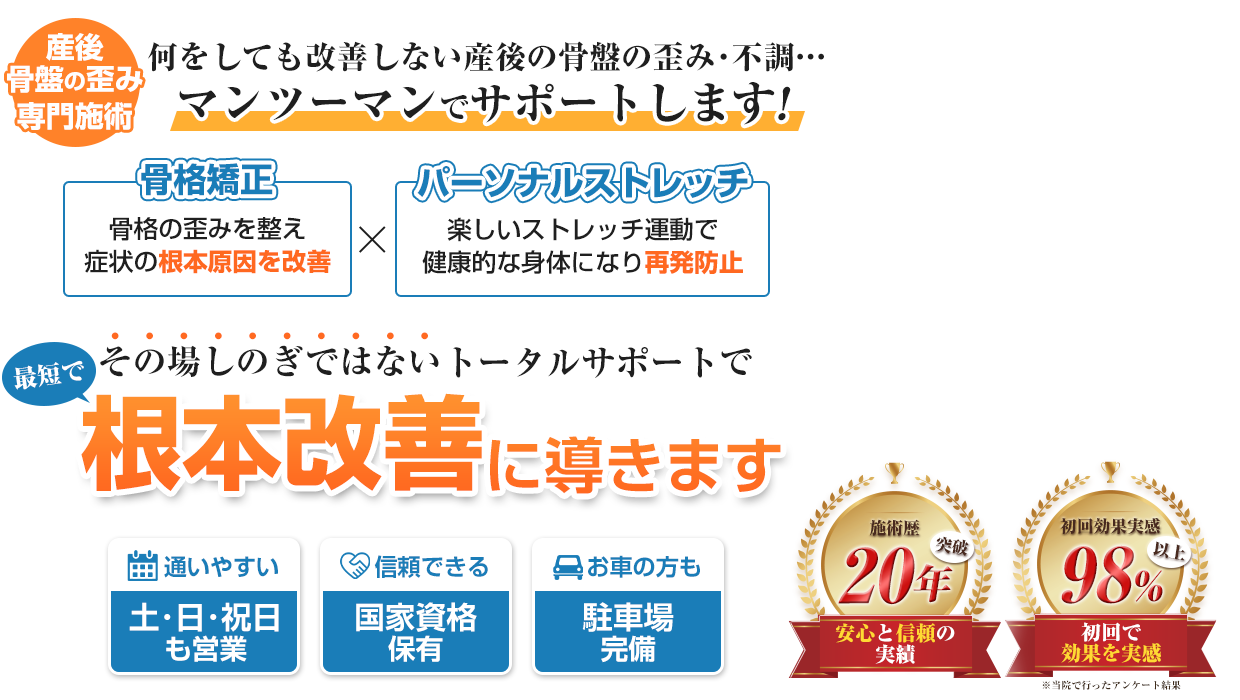 産後の骨盤矯正headPC用